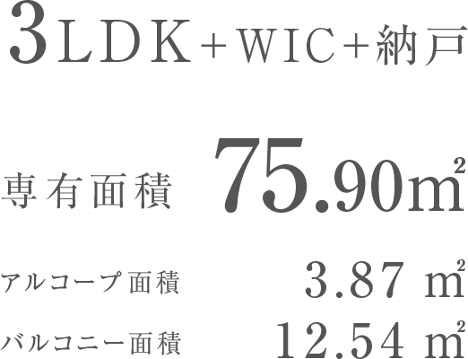 3LDK+WIC+納戸
