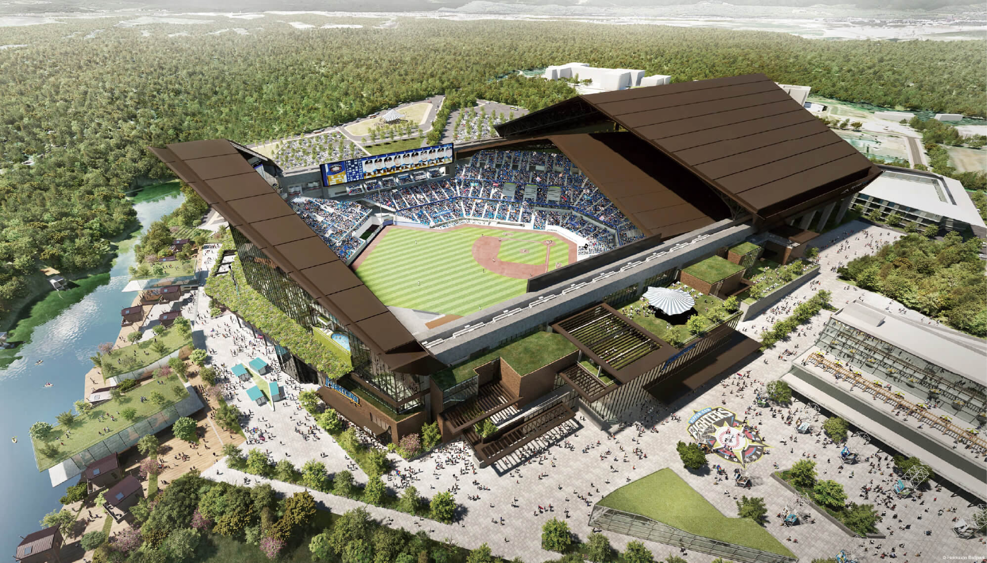 ES CON FIELD HOKKAIDO（エスコンフィールド北海道）完成予想CG