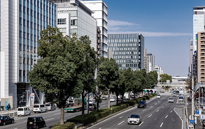 伏見駅周辺の街並み（約2,200m）