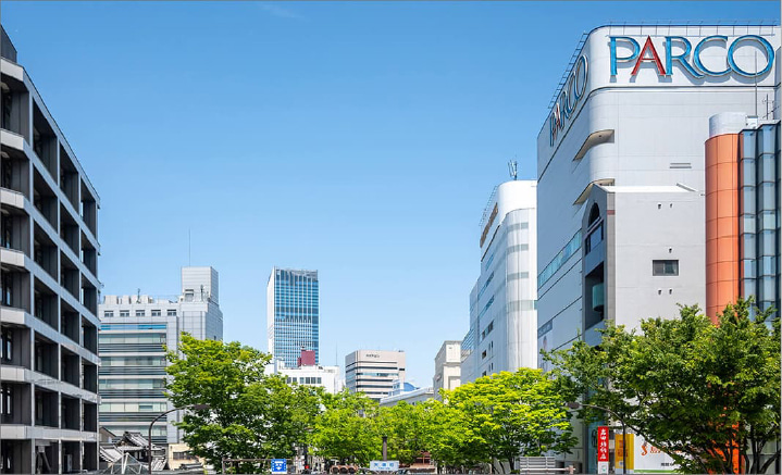 矢場町街並み（約950m）