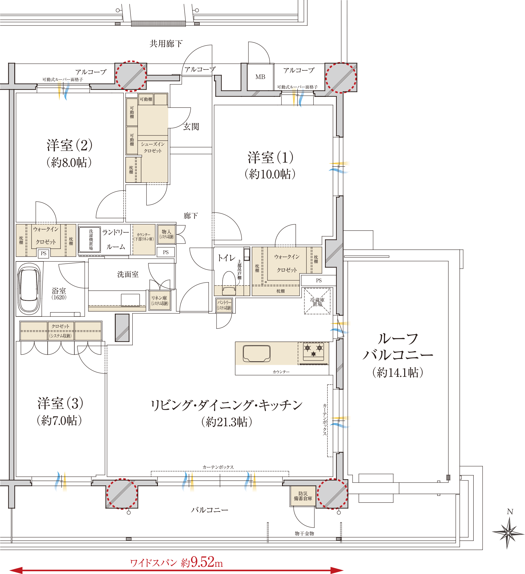 Qrタイプの間取り図