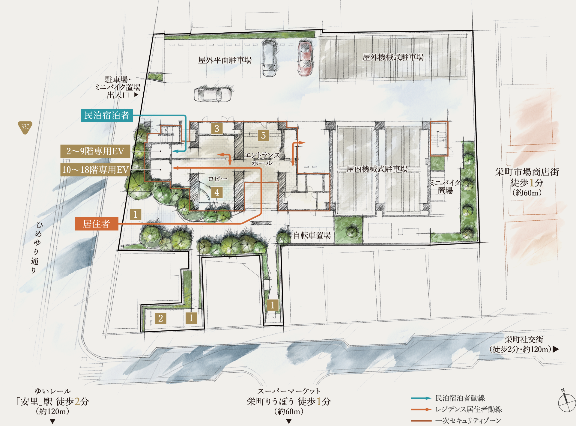 敷地配置イラスト