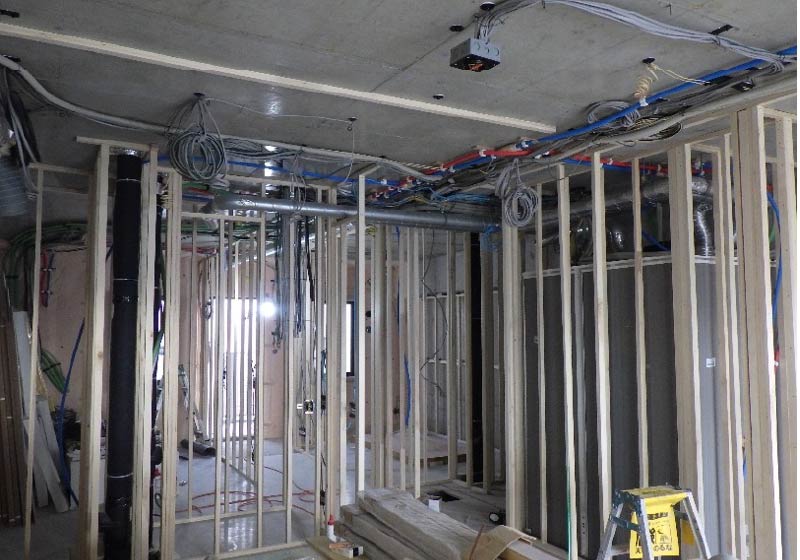 上層階内装施工状況