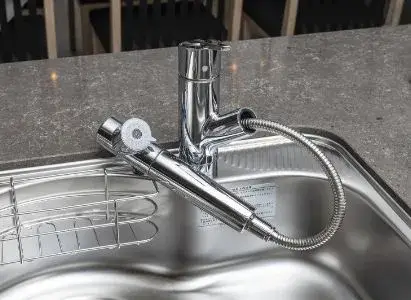 浄水器一体型シャワー付混合水栓