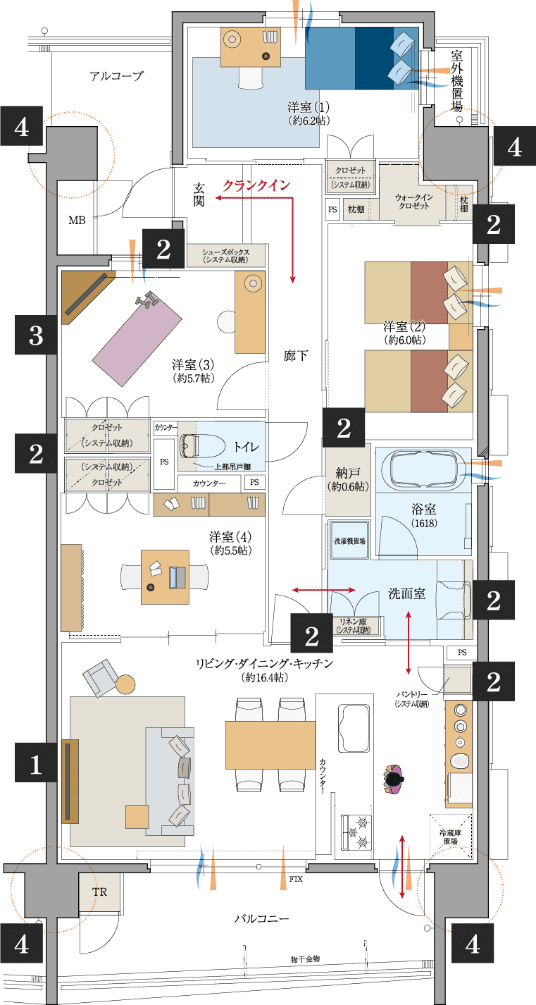 SI type 間取り図