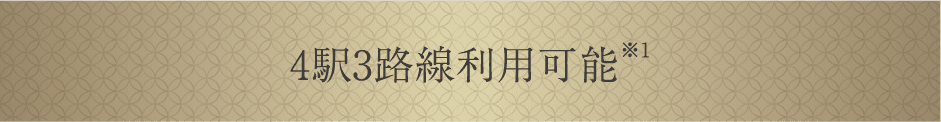 4駅3路線利用可能 ※1