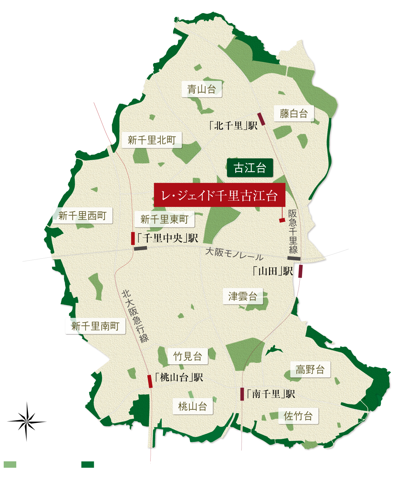千里ニュータウン地図
