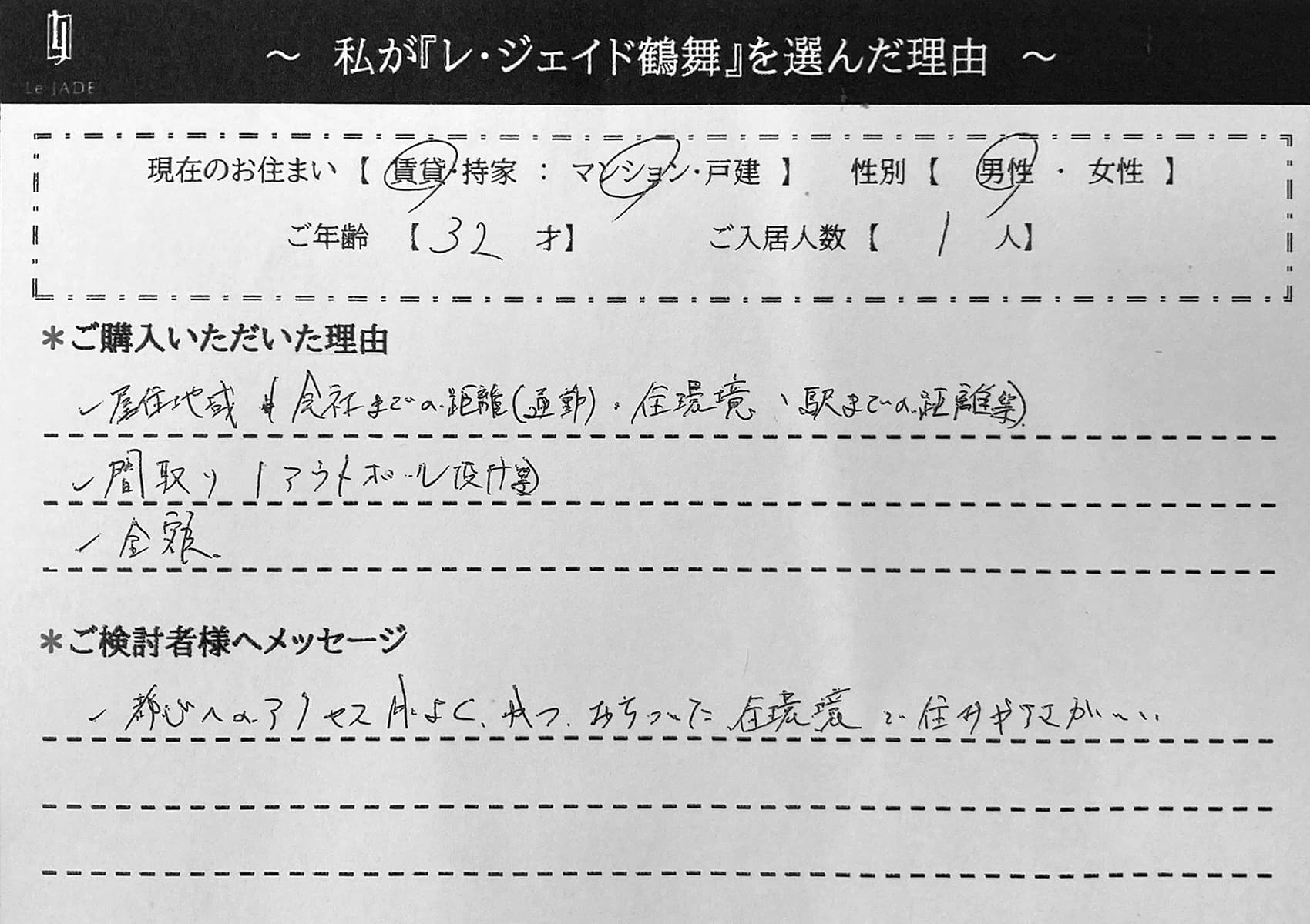 私が'鶴舞'を選んだ理由