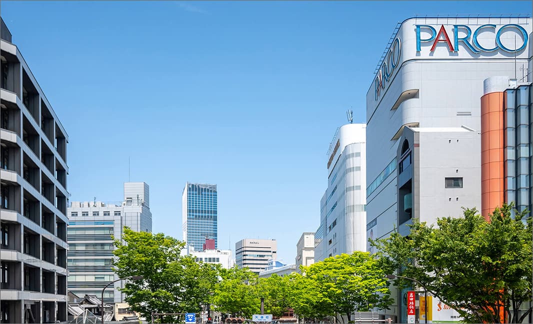 矢場町街並み（約950m）